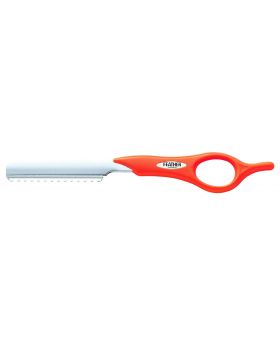 Feather Styling & Texturizing Razor Short Handle 14cm-Orange