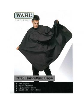 Wahl Polyester Haircutting Salon Barber Cape Black WP3012NE