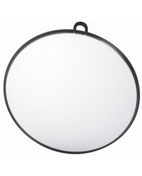 Salon Smart Black Hairdressing Handheld Salon Round Mirror 